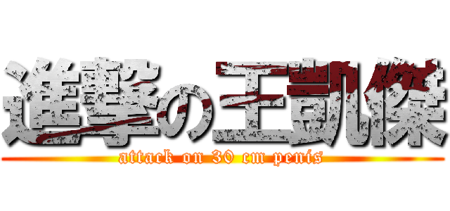 進撃の王凱傑 (attack on 30 cm penis)