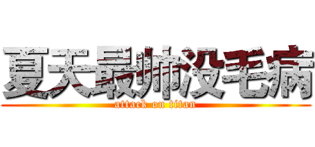 夏天最帅没毛病 (attack on titan)