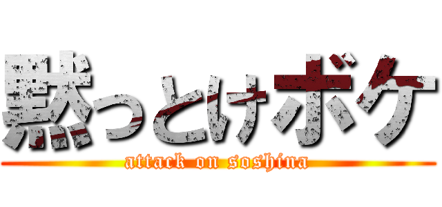黙っとけボケ (attack on soshina)