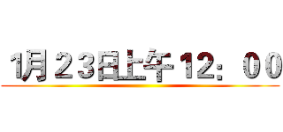 １月２３日上午１２：００ ()