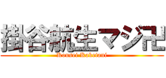 掛谷航生マジ卍 (Kousei Kaketani)