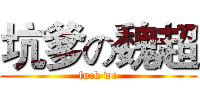 坑爹の魏超 (fuck wc)