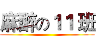 麻醉の１１ 班 ()