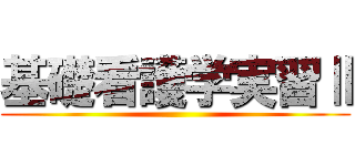 基礎看護学実習Ⅱ ()