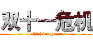 双十一危机 (11.11 Dangerous)