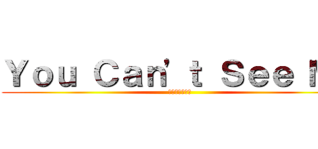Ｙｏｕ Ｃａｎ'ｔ Ｓｅｅ Ｍｅ (見えっこねぇ！)