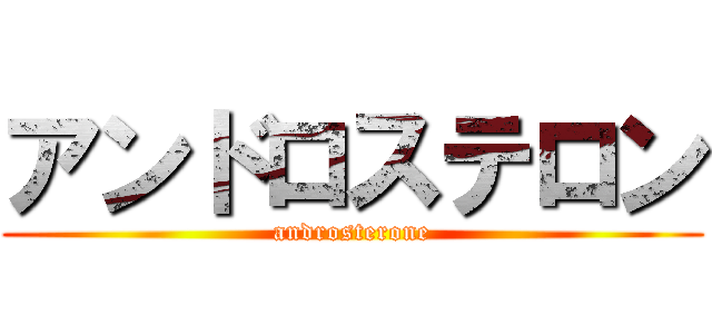 アンドロステロン (androsterone)