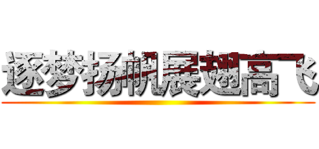 逐梦扬帆展翅高飞 ()