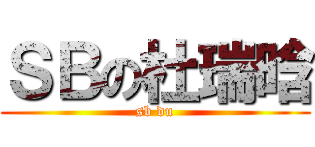 ＳＢの杜瑞晗 (sb du)