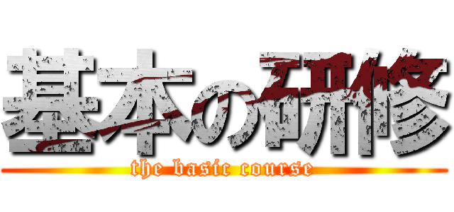 基本の研修 (the basic course)