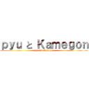 ｐｙｕ と Ｋａｍｅｇｏｎ (pyu and Kamegon)