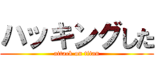 ハッキングした (attack on titan)