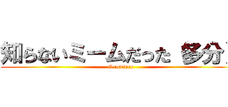 知らないミームだった（多分） (Nanisore)