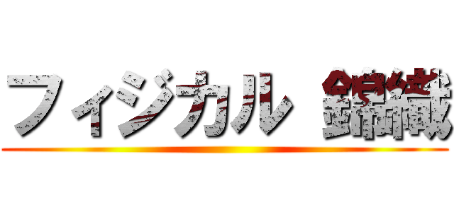 フィジカル 錦織 ()