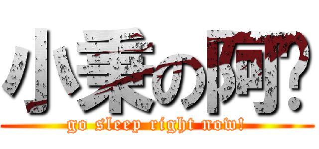 小秉の阿嬤 (go sleep right now!)