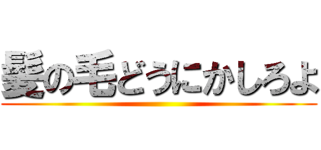 髪の毛どうにかしろよ ()