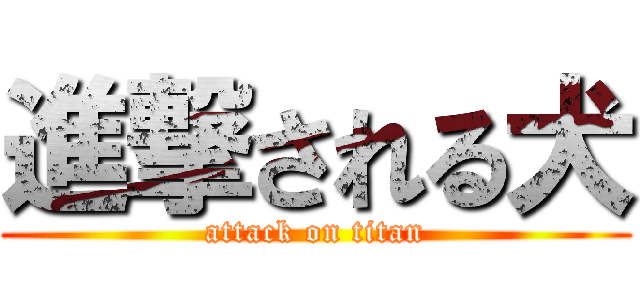 進撃される犬 (attack on titan)
