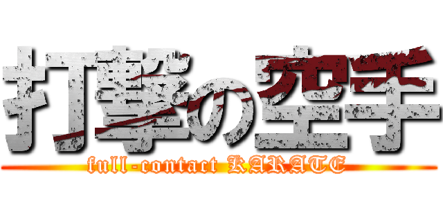打撃の空手 (full-contact KARATE)