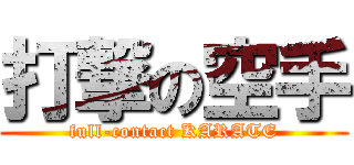 打撃の空手 (full-contact KARATE)