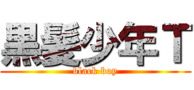 黒髪少年Ｔ (black boy)