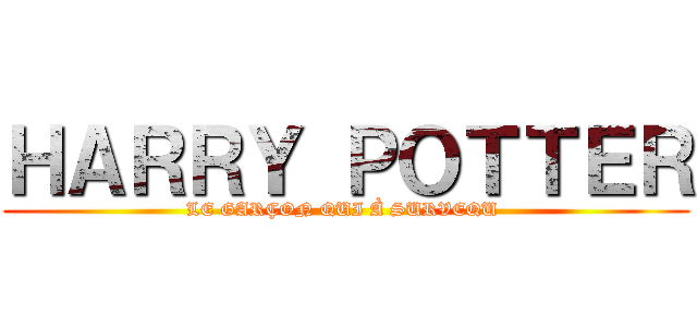 ＨＡＲＲＹ ＰＯＴＴＥＲ (LE GARÇON QUI À SURVEQU )