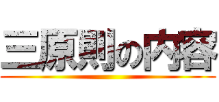 三原則の内容 ()