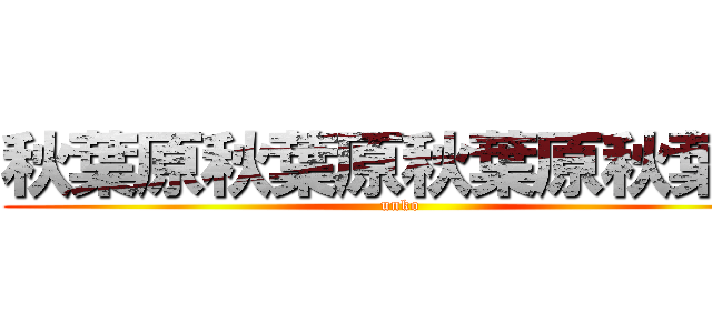 秋葉原秋葉原秋葉原秋葉原 (unko)