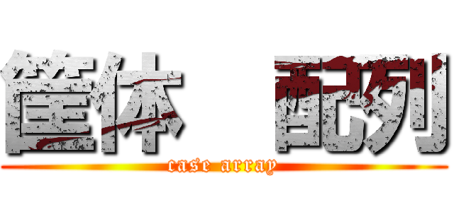 筐体  配列 (case array)