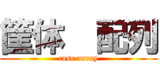 筐体  配列 (case array)