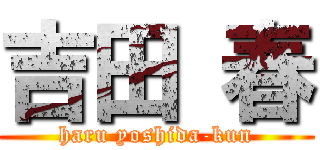 吉田 春 (haru yoshida-kun)