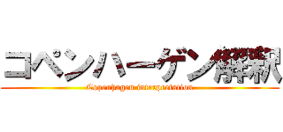 コペンハーゲン解釈 (Copenhagen interpretation)