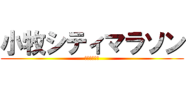 小牧シティマラソン (申し込み完了)
