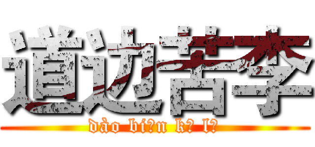 道边苦李 (dào biān kǔ lǐ)