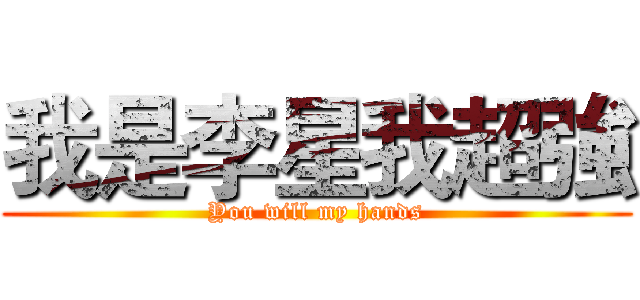 我是李星我超強 (You will my hands)