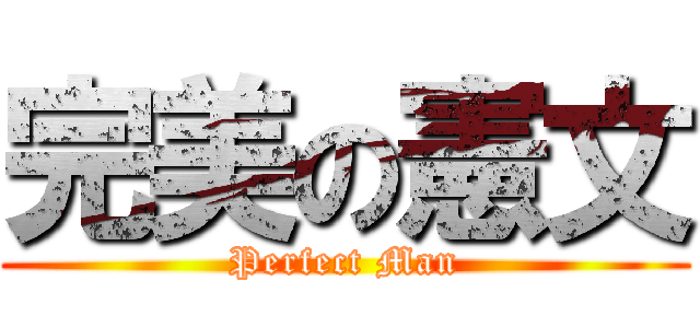 完美の憲文 (Perfect Man)