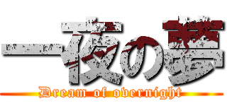 一夜の夢 (Dream of overnight)