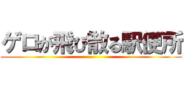 ゲロが飛び散る駅便所 ()