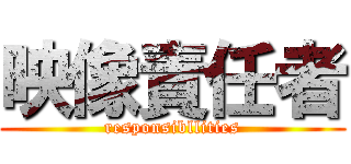 映像責任者 (responsibllities)