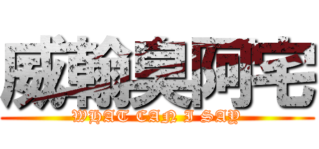 威翰臭阿宅 (WHAT CAN I SAY)