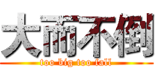 大而不倒 (too big too fall)