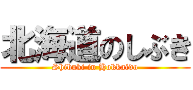 北海道のしぶき (Shibuki in Hokkaido)