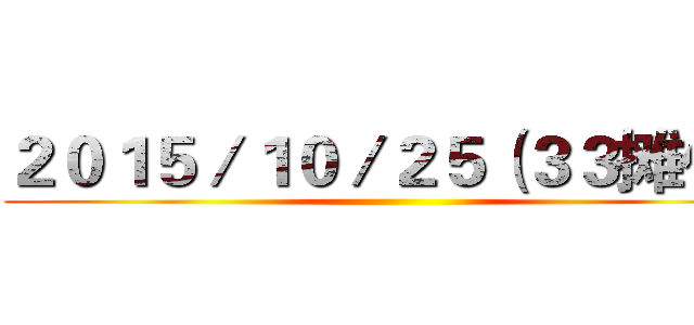 ２０１５／１０／２５（３３摊位） ()