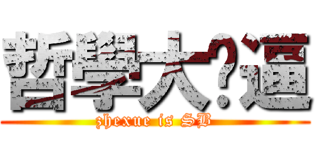 哲學大傻逼 (zhexue is SB)