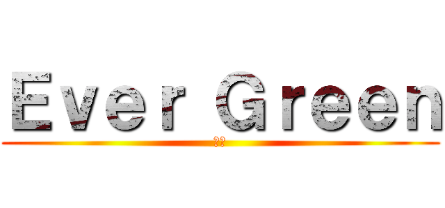 Ｅｖｅｒ Ｇｒｅｅｎ (常緑)