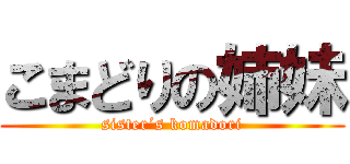 こまどりの姉妹 (sister´s komadori)