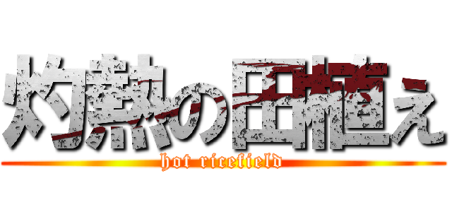 灼熱の田植え (hot ricefield)
