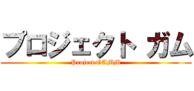 プロジェクト ガム (Project GAMM)