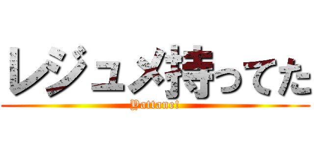 レジュメ持ってた (Yattane!)