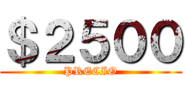 ＄２５００ (PRECIO)