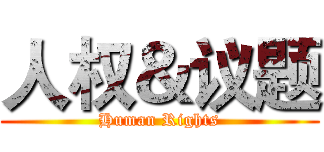 人权＆议题 (Human Rights)